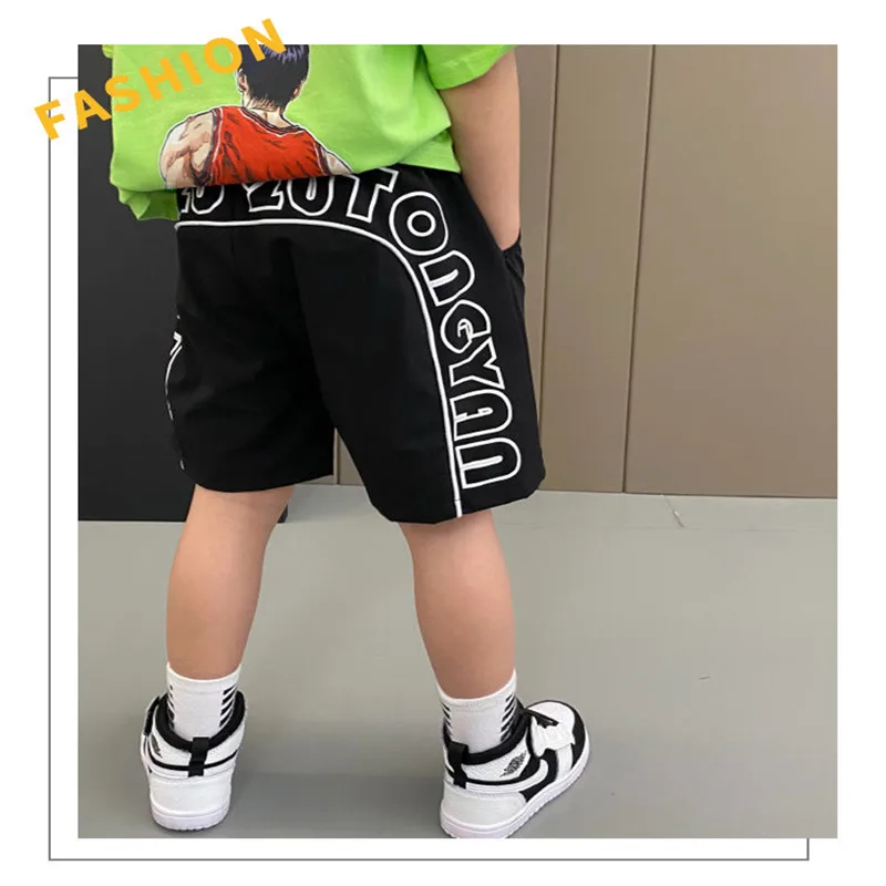 

Boy Summer Clothes Children Letter Shorts Thin Loose Kids Korean Sports Five Pants