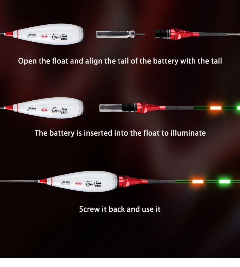 2 шт./компл. поплавок для рыбалки светящийся электронный буй LEDelectronic легкие