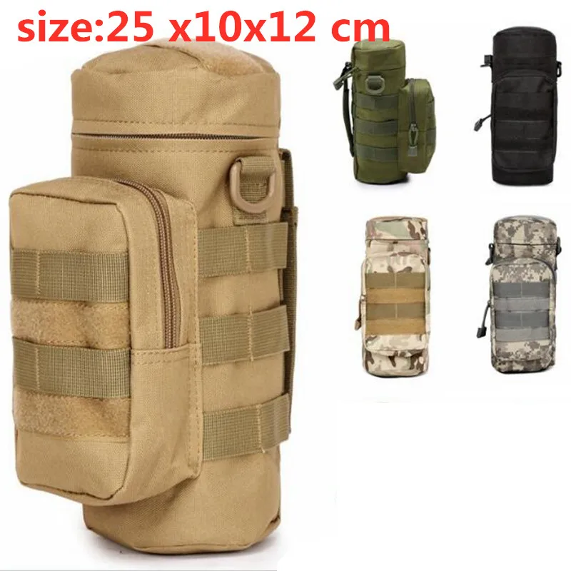 

Tactical Molle Water Bottle Kettle Waist Bag Holder Gear 600D Nylon Pouch Outdoor Hunting Hiking Camping Military Water Backpack