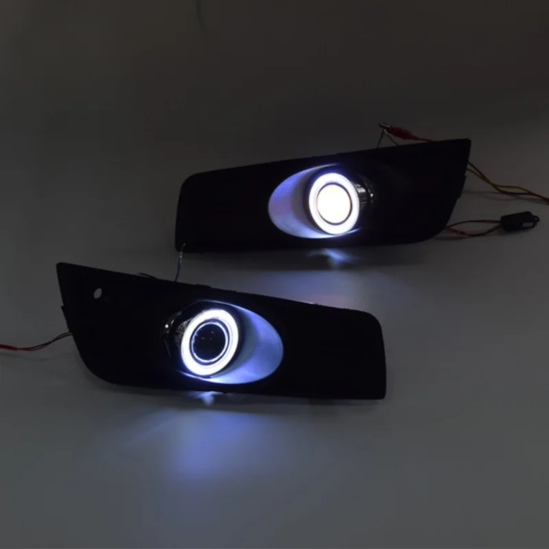 2 шт. светодиодный DRL Дневной День Противотуманные фары + COB Ангельские глазки