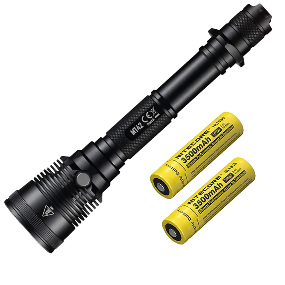 MT42 NL1835 NITECORE MT42 тактический фонарь CREE XHP35 HD светодиодный макс. 1800 люмен дальний бросок 470 метров уличный охотничий фонарь-прожектор - Испускаемый цвет: MT42 NL1835