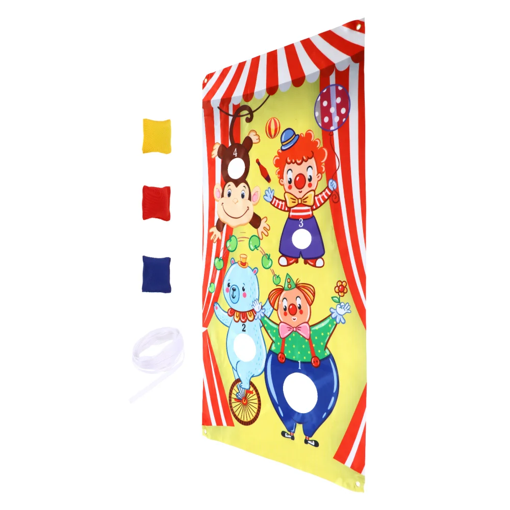 

1pc Clown Toss Throwing Banner Backdrop Indoor Outdoor Party Toss Game Banner