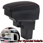 Подлокотник для хранения Hyundai Solaris 2011-2016 Verna Avega Grand, контейнер центральной консоли, двухслойные USB-порты для зарядки