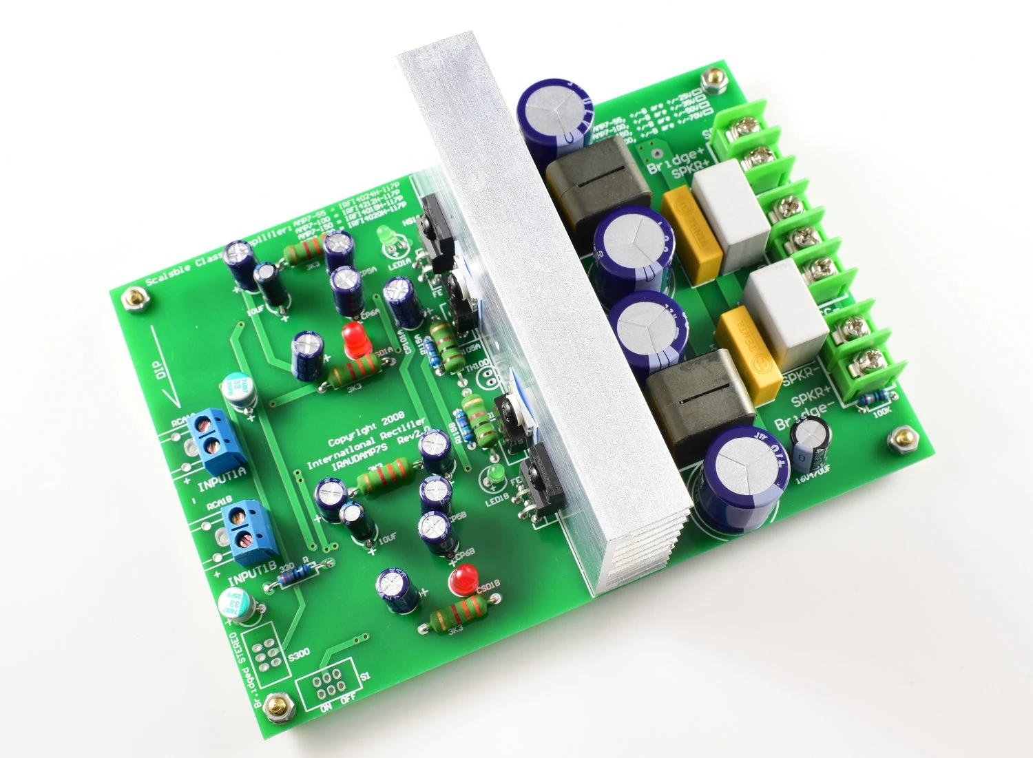 Усилитель мощности L15DX2 IRS2092 + IRFI4019H класса D готовая плата двухканальный IRAUDAMP7S 125
