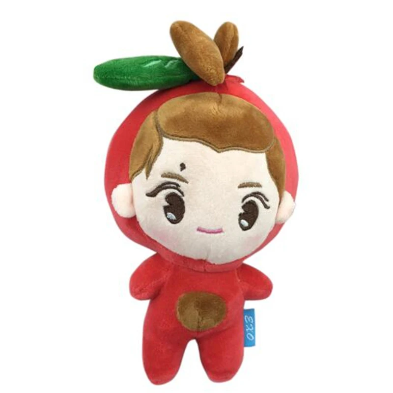 Luhan Apple Корейская кавайная плюшевая кукла, игрушки, мягкая игрушка ручной работы, плюшевые игрушки из мультфильмов, кукла из мягкого полипропиленового хлопка, мягкие куклы ручной работы, плюшевые вееры, подарки - Цвет: Luhan Apple