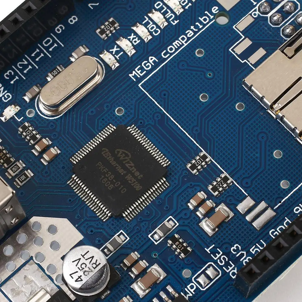 Распродажа Cewaal Ethernet W5100 плата расширения сети модуль щит для Arduino Mega с слот карты