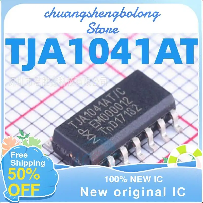 

10-200 шт., патчи TJA1041AT, 14 контактов
