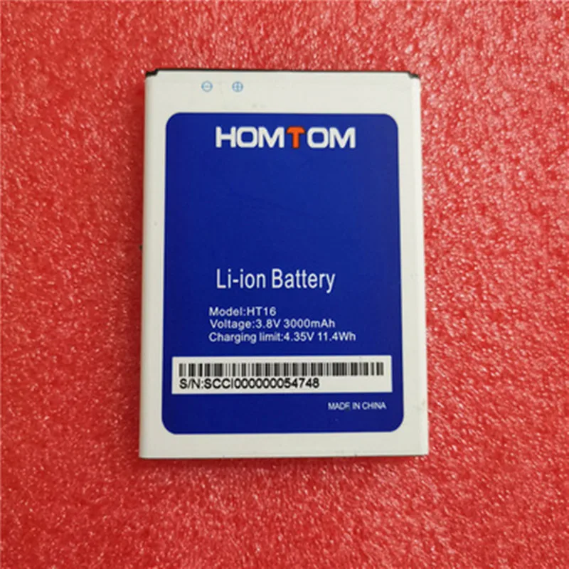 Высококачественная аккумуляторная батарея HT16 для Φ Pro Homtom Замена + номер