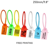 100 custom print hang tags beaded plastic cable zip ties garment clothing shoe bag security brand logo tag label seal 250mm9 8