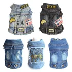 Женская джинсовая майка в ковбойском стиле, с рисунком граффити и кисточками, одежда для французского бульдога, одежда для собак