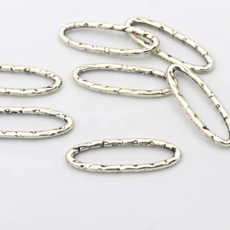 Antique Silver 50 шт. микс тибетская Серебряная бронзовая круглая овальная металлическая Закрытая прыгающая кольцо Diy принадлежности аксессуары для изготовления ювелирных изделий браслет - Цвет: Antique Silver