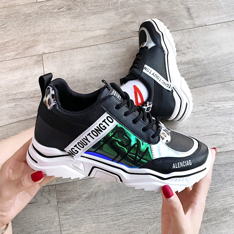 2020 Новая модная обувь с подошвой из вулканизированной резины женская