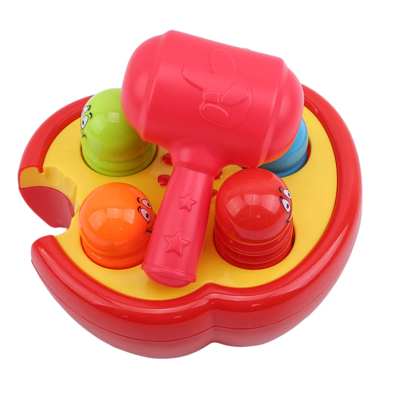 

1Set Plastic Hammering Ball Hammer Box Children Fun Playing Hamster Game Toy Early Learning Educational Toys