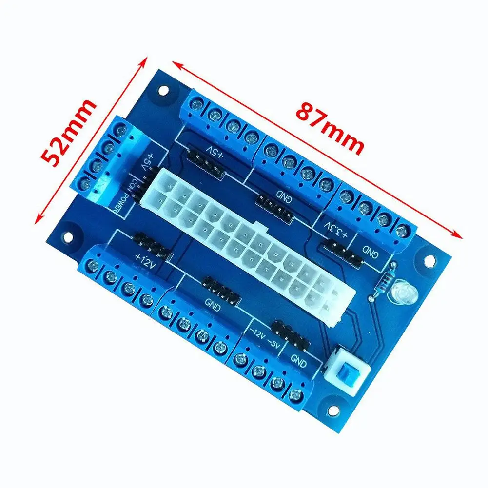 Абсолютно новый дизайн пк 24/20Pin ATX-DC Питание коммутационная плата модуль адаптера