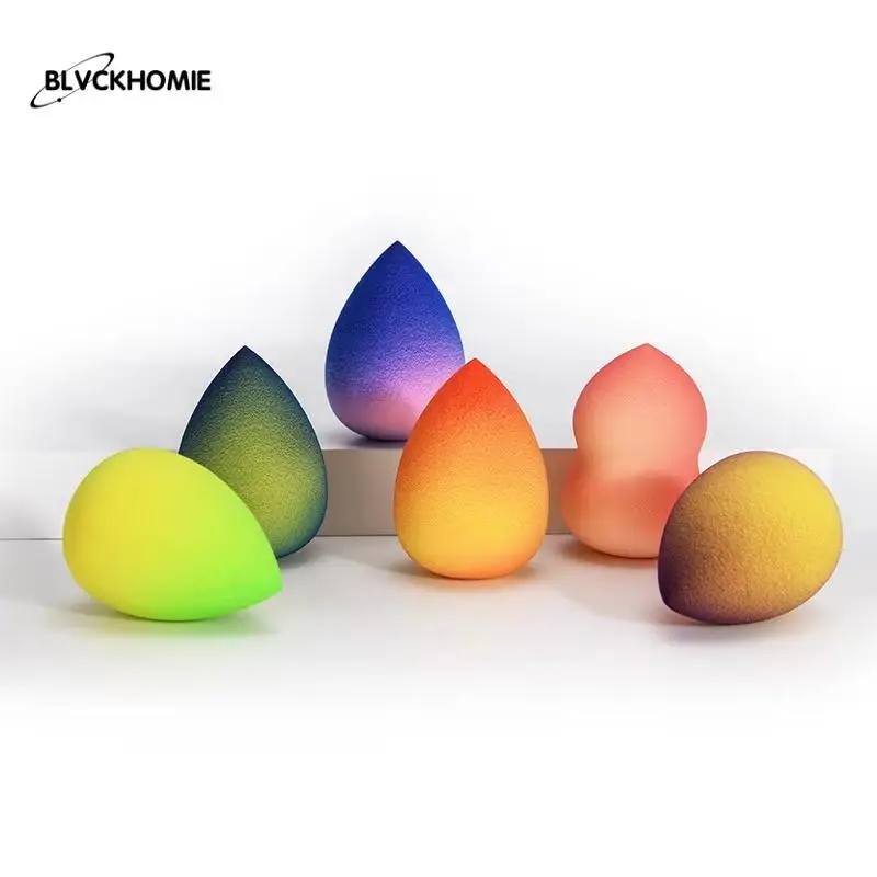 

New Gradient Color Makeup Sponge Cosmetic Puff Water Drop Shaped For Powder Foundation Concealer Wet &Dry Used Sponge For Face