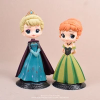 disney frozen anna elsa princess 14cm mini doll action figure anime mini collection figurine toy model for children gift
