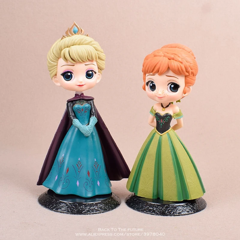 Disney Frozen Anna Elsa Princess 14cm mini doll Action Figure Anime Mini Collection Figurine Toy model for children gift | Игрушки и