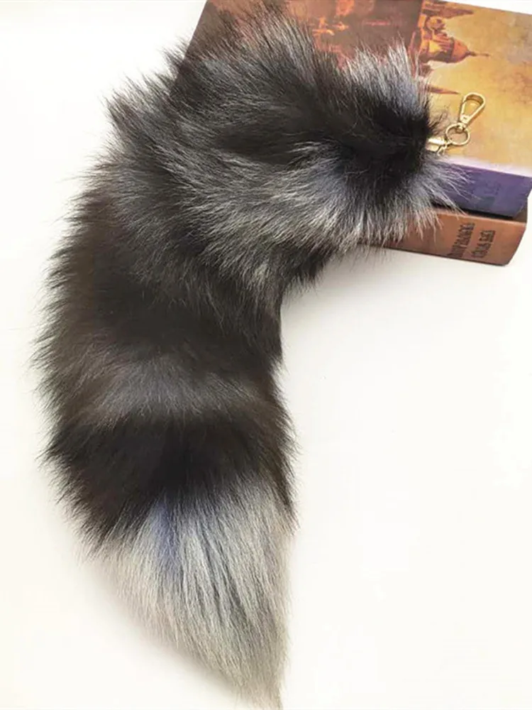 Брелок для автомобиля с лисьим хвостом женщин/мужчин очаровательные
