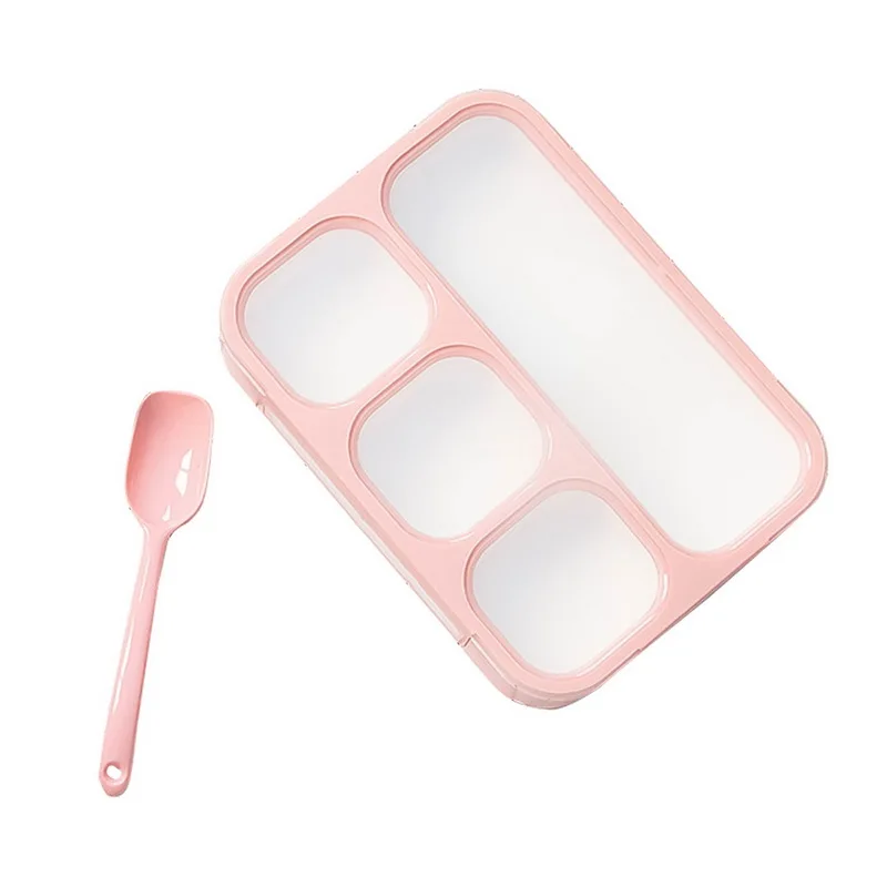1000 мл Ланч-бокс контейнер для продуктов 3/4-отсеки герметичный Bento box пластиковый Microwavable ящик для хранения продуктов с крышкой