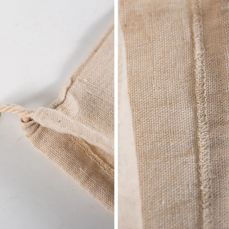 

3 Pieces Linen Bread Bags,Reusable Food Storage Bags,Natural Linen Drawstring Storage Bread Bags for Kitchen