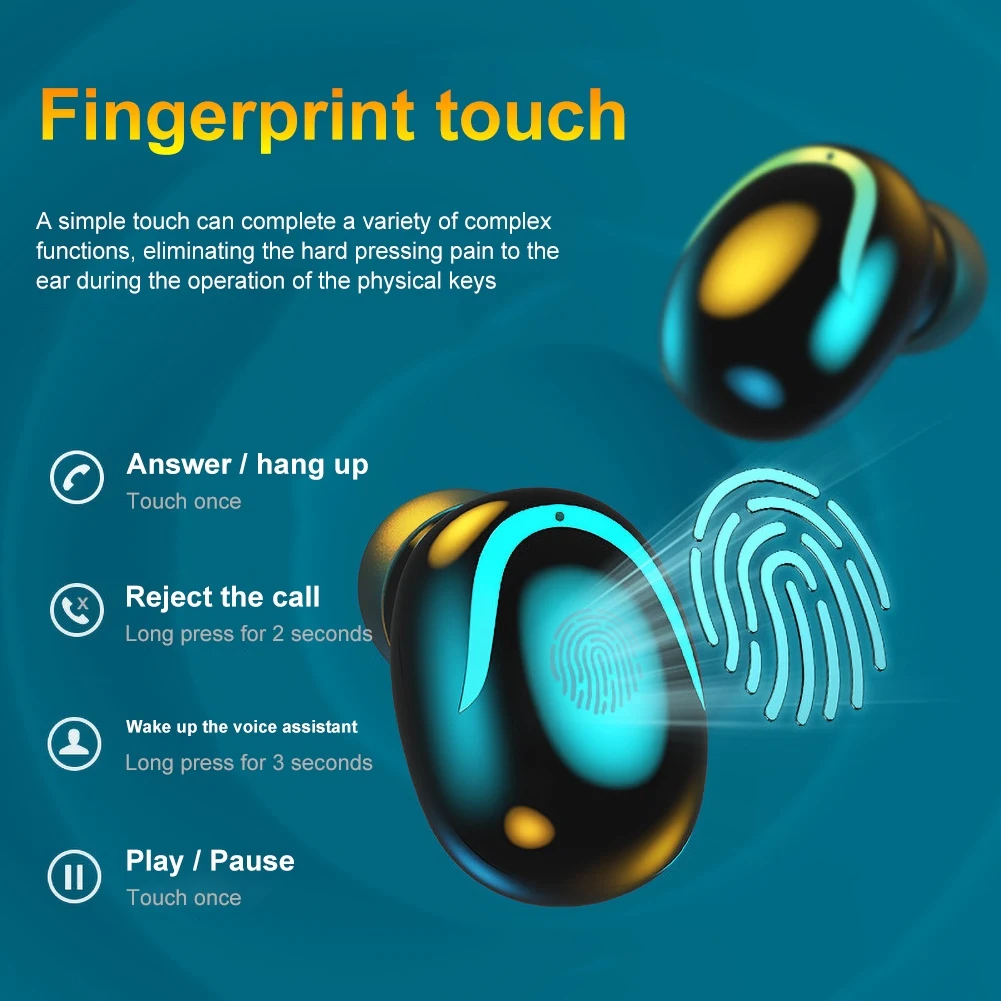 

S1 Wireless Bluetooth Earphones In-Ear Touch Control Noise Reduction Headsets