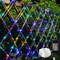 Rope Lighting Street House Garlands Christmas Decorations Accessories Led Festoon Tube Rope String Light 20/30M EU Plug Operated