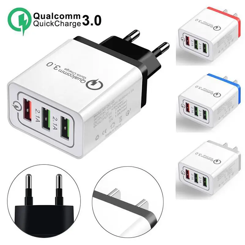 30 Вт QC 3 0 быстрое зарядное устройство порта USB концентратор настенное адаптер