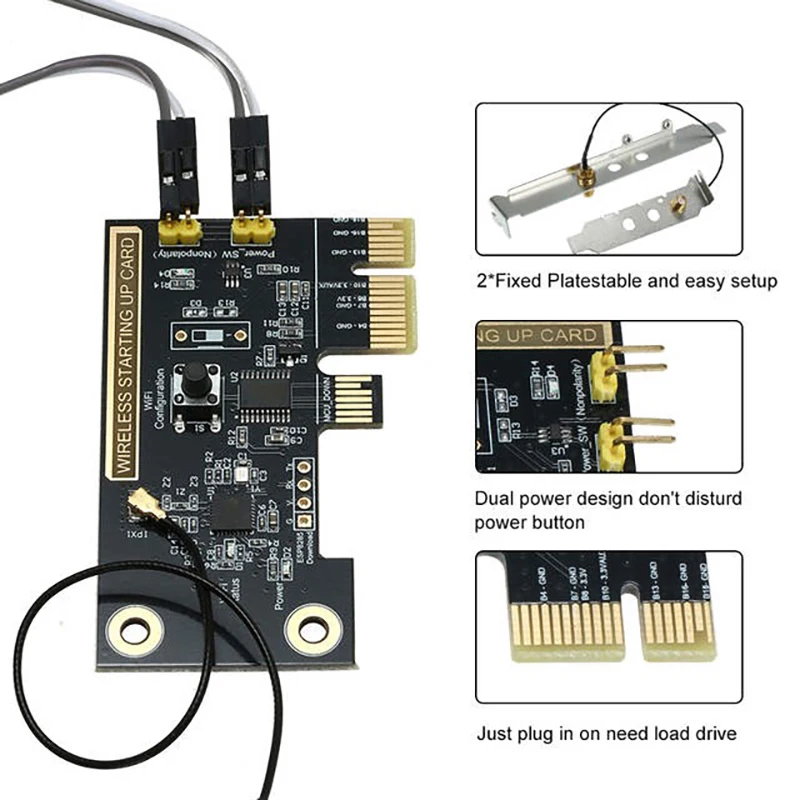 EWeLink Mini PCI e Smart Switch для настольных ПК Wi Fi модуль с дистанционным управлением