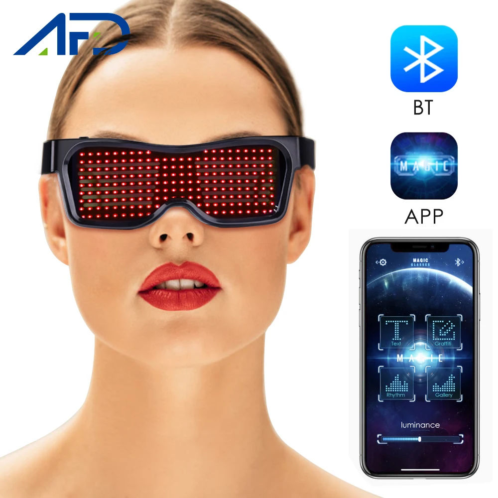 Волшебное светодиодное Светящееся Стекло с Bluetooth управление через приложение
