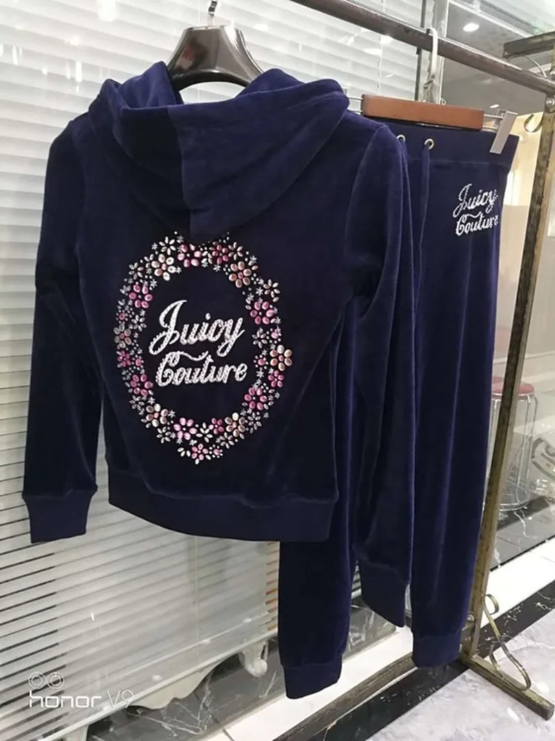 

Женский костюм спортивная одежда костюм из двух предметов JC осень-зима Модный повседневный костюм бархатный Пушистый свитер Топ весна/осен...