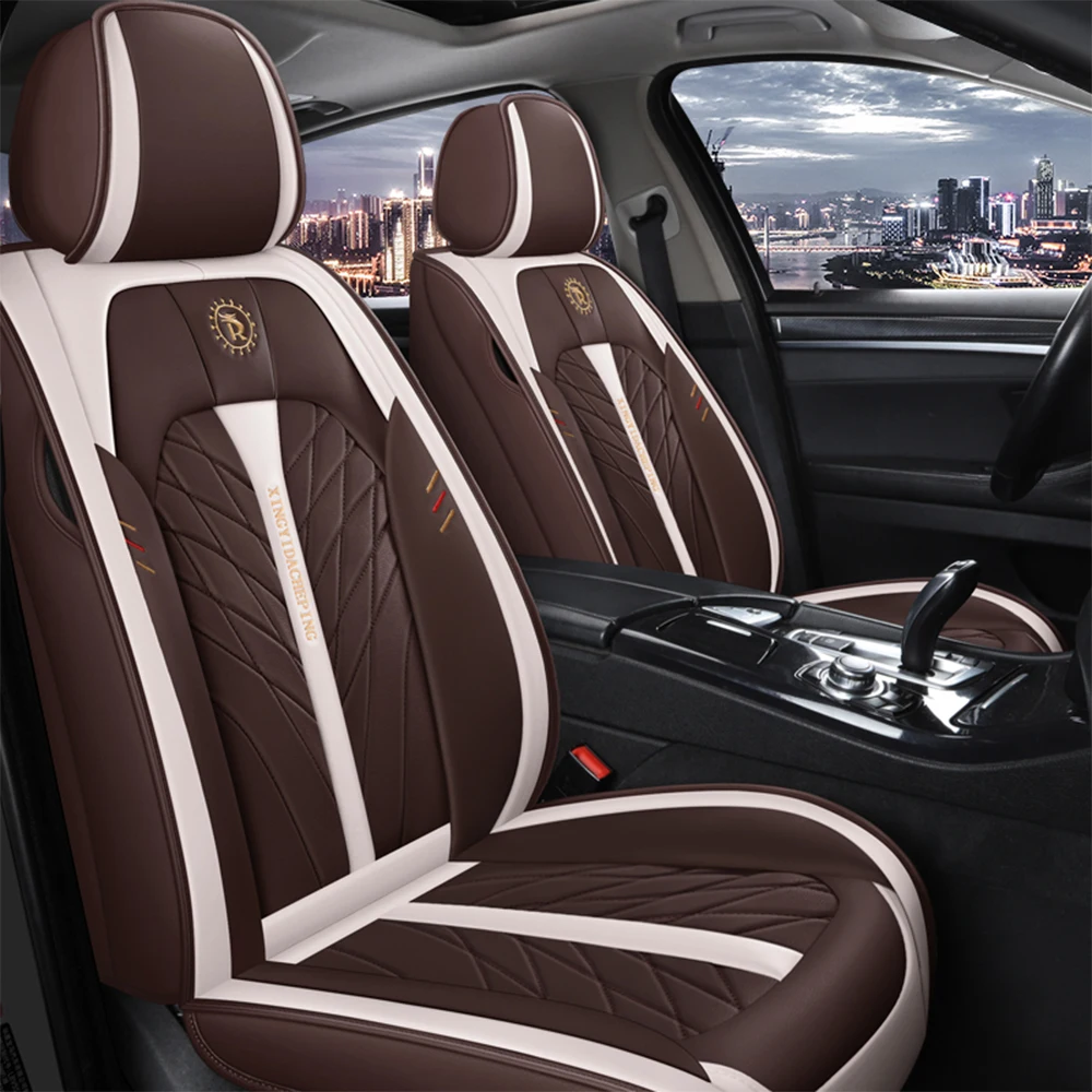 Универсальные кожаные чехлы на автомобильные сиденья для Toyota Rav4 Wish Land Cruiser Mark Auris