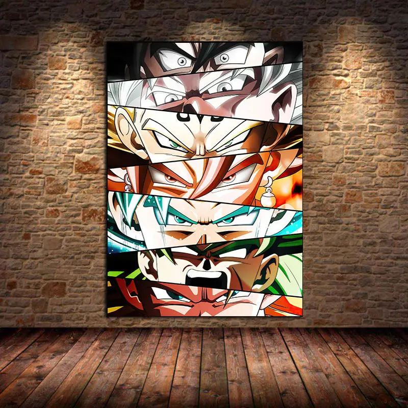 

Japanese anime character eyes canvas painting poster and print decorative mural home children room aesthetic decoration unframed