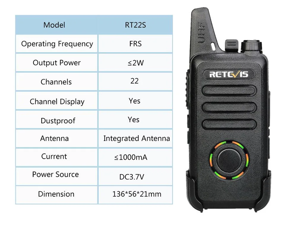 4 шт. RETEVIS RT22S Handsfree Walkie Talkie RT22 обновление VOX скрытый дисплей usb зарядка двухстороннее радио приемопередатчик с наушником