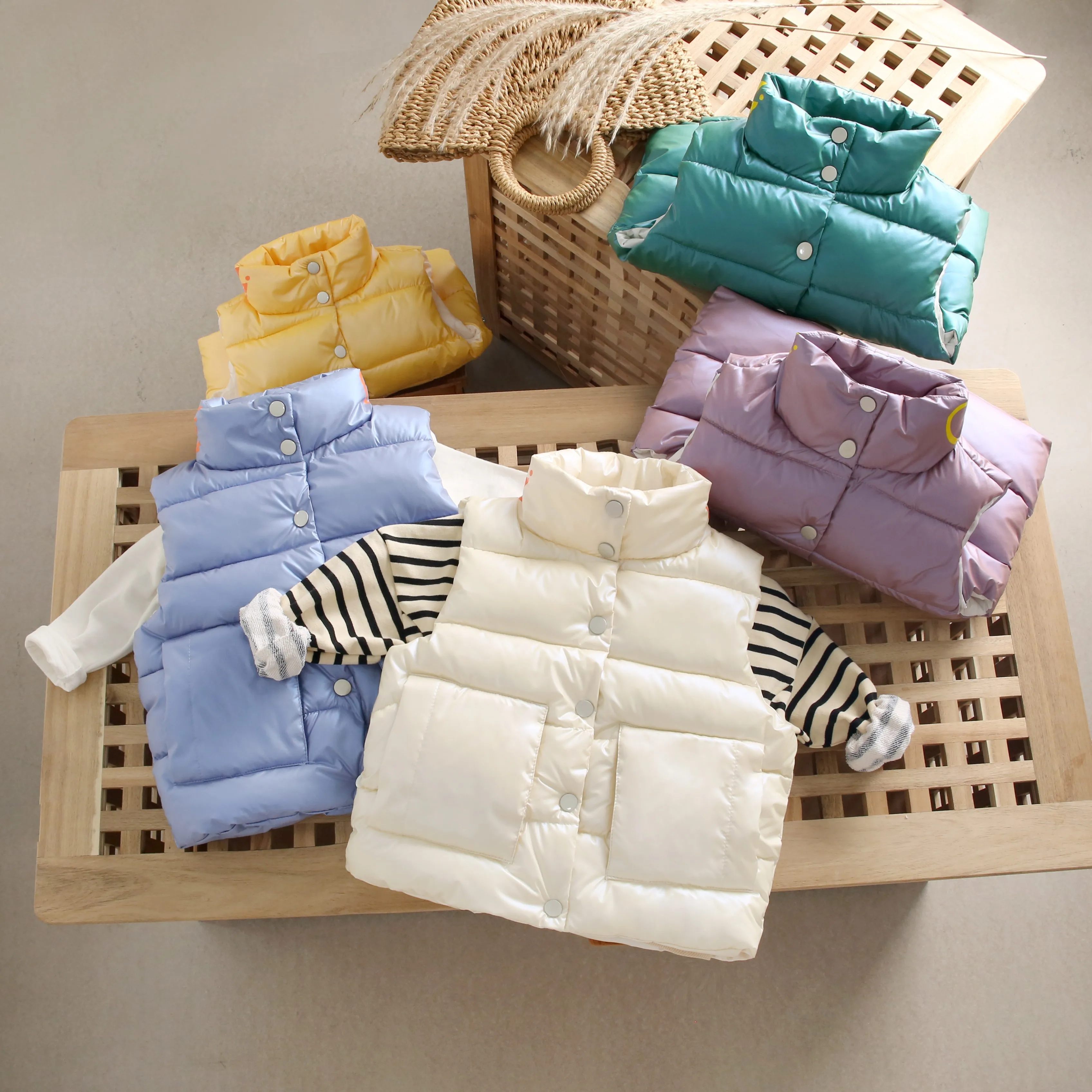 Новинка 2021 зимний детский пуховой хлопковый жилет для девочек и мальчиков одежда