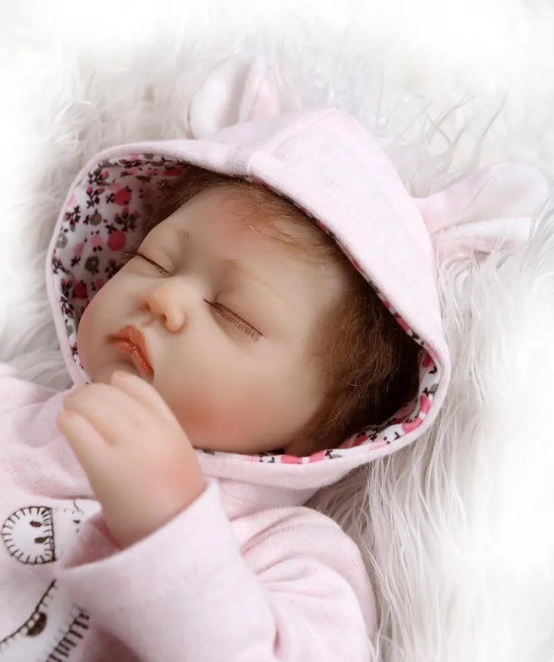 Real alive bebe reborn doll 40cm twins boy girl handmade silicone reborn baaby doll children gift playmate doll images - 6