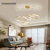 led circle pendant light modern minimalist hanging lamp for living room bedroom dining room kitchen supension luiminaire