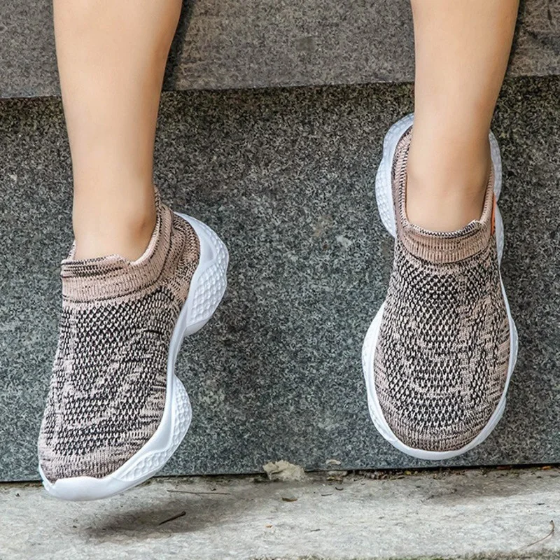 Kids Sock Running Shoes Fashion Breathable Lightweight Mesh Sneaker For Girls Boys Tenis Infantil Basket Footwear Casual Walking | Детская