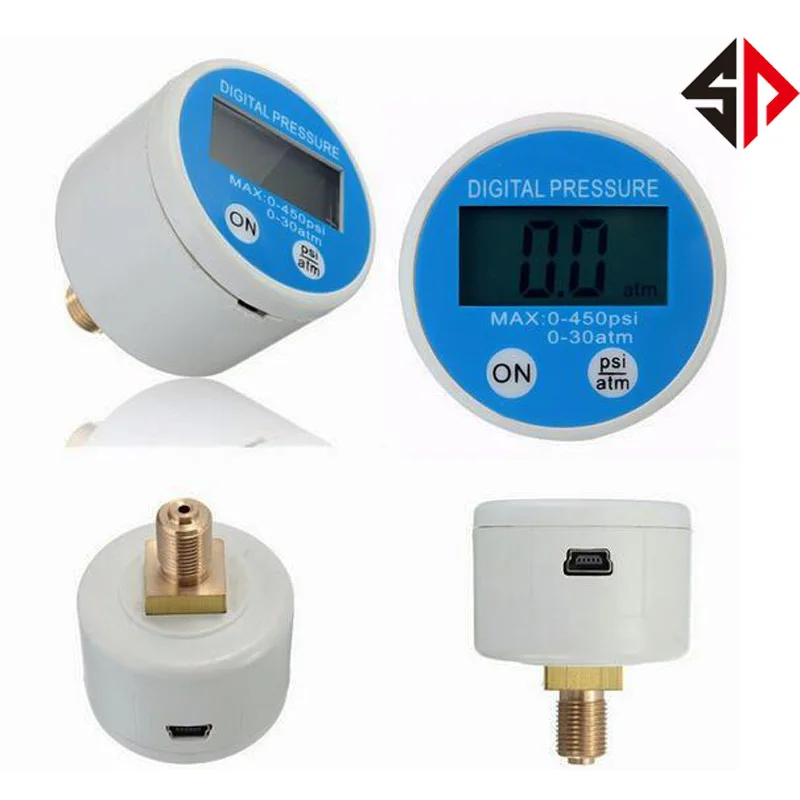 Цифровой Манометр 0-450 psi измеритель давления воздуха с USB 1/8G | Инструменты