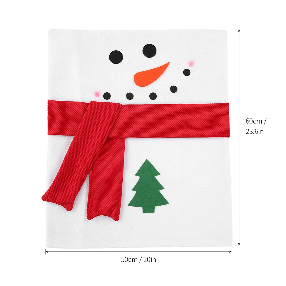 2 шт./компл. рождественские чехлы на спинку стула Снеговик Санта Рождество ужин