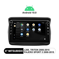 8 inch android 10 0 car radio player with carplay steering wheel for mitsubishi pajero sport 2 2008 2015 l200triton 2006 2015