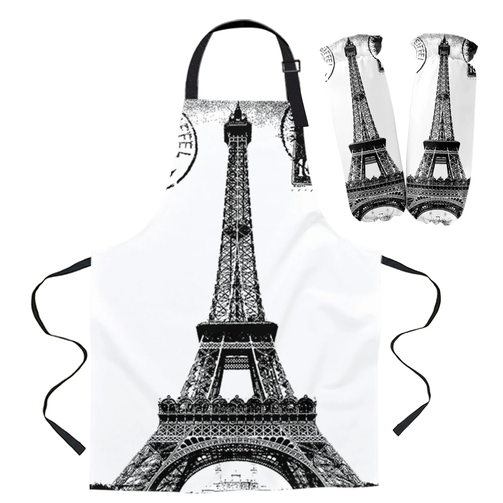 

Эйфелева башня почтовый штамп в стиле ретро фартук Кухня бытовой уборки парикмахерский фартук Аксессуары для выпечки женские фартуки