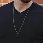 Простое черное новое ожерелье с подвеской для мужчин 2020 модное длинное ожерелье из нержавеющей стали для мужчин ювелирные изделия для вечерние в подарок
