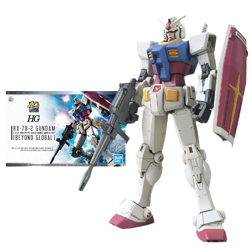 

Bandai Gundam Model Kit Anime Figure HG 1/144 RX-78-2 Beyond Global Genuine Gunpla Model Anime Action Figure Toys for Children