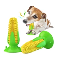 1pc corn squeak dog toy chew toy teeth cleaner squeaker sucker toy floating toys stick scream toy toothbrush dog assessories