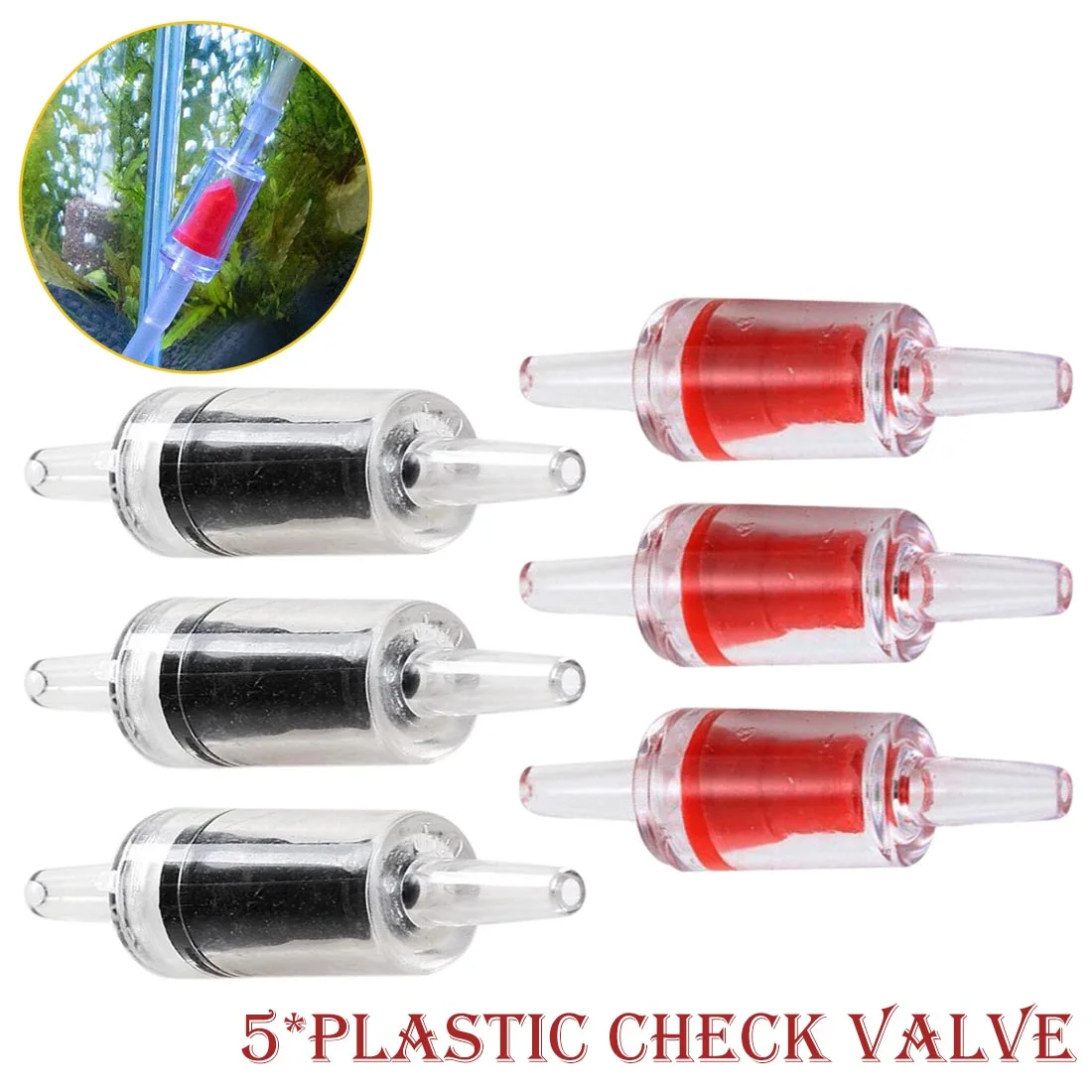 Пластиковый односторонний обратный клапан для аквариумного воздушного насоса