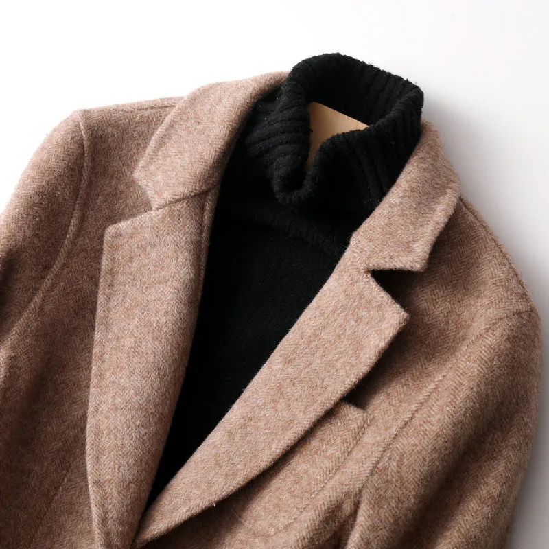 

Double Sided Cashmere Coat Korean Woolen Coat Women Short Herringbone Small Suit 2020 Autumn And Winter New Coat Female C087