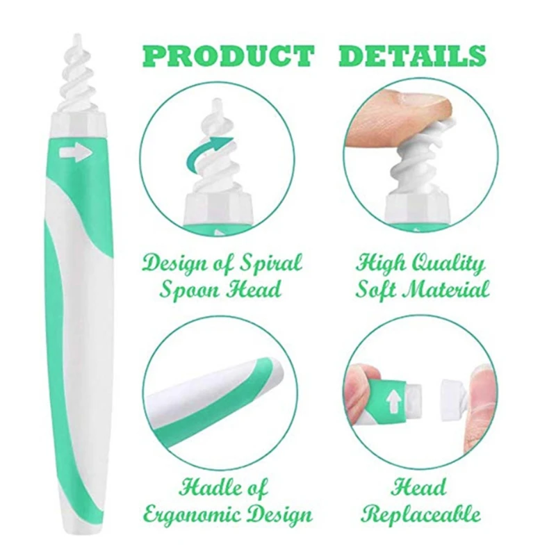 4 Цвет Ушная палочка уха мастер воск для удаления спираль мягк тампон Палочки