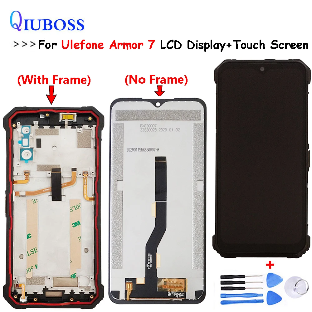 ЖК дисплей 6 3 ''для Ulefone Armor 7 и сенсорный экран в сборе Замена с рамкой +