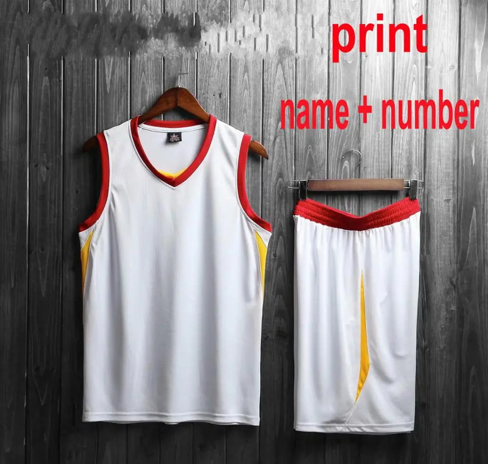 B Print Name Number Новые Заказные мужские баскетбольные майки для колледжа, Молодежная форма для баскетбола, Детская дешевая баскетбольная майка, баскетбольная одежда - Цвет: B Print Name Number