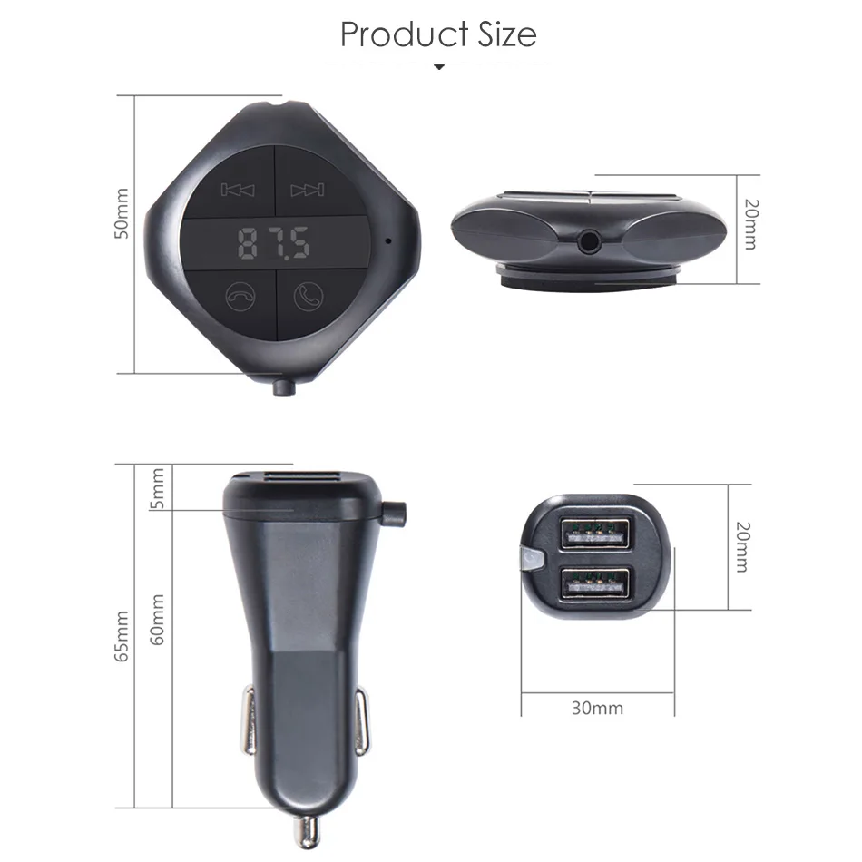 Автомобильный MP3 музыкальный плеер fm-передатчик модулятор AUX Out Bluetooth Handsfree Kit для телефона USB флэш слот карты Micro SD
